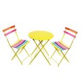Lawnitator Corp  Rainbow Metal Bistro Set - Table & 2 Chairs LA1511542